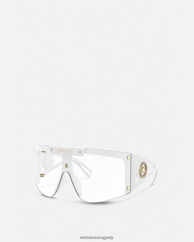 Versace gafas de sol con escudo y icono de medusa mujer blanco negro accesorios H88R0H671