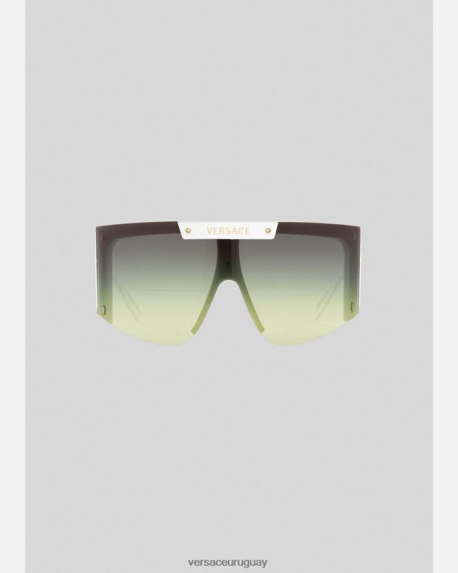 Versace gafas de sol con escudo y icono de medusa mujer blanco negro accesorios H88R0H671