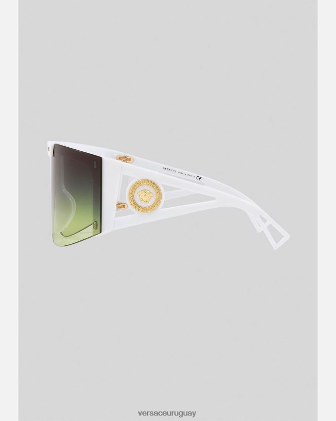 Versace gafas de sol con escudo y icono de medusa mujer blanco negro accesorios H88R0H671