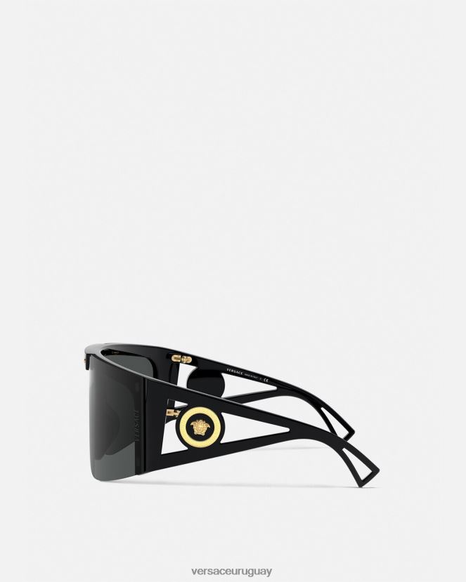 Versace gafas de sol con escudo y icono de medusa mujer negro accesorios H88R0H670