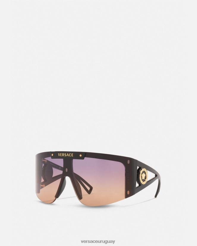 Versace gafas de sol con escudo y icono de medusa mujer negro accesorios H88R0H670