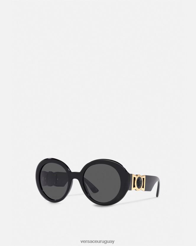 Versace gafas de sol con forma de mariposa medusa mujer negro accesorios H88R0H700