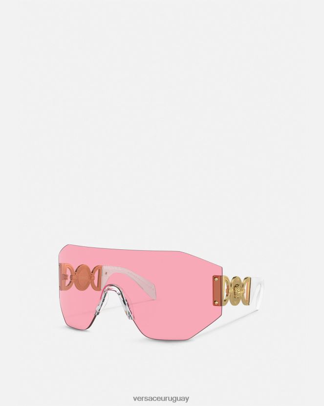 Versace gafas de sol con máscara de medusa biggie mujer oro y rosa accesorios H88R0H610