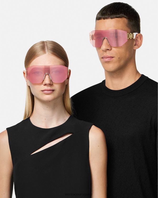 Versace gafas de sol con máscara de medusa biggie mujer oro y rosa accesorios H88R0H610