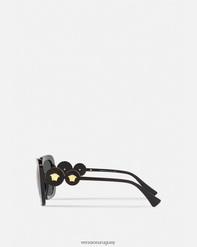 Versace gafas de sol cuadradas con doble medusa mujer negro accesorios H88R0H625