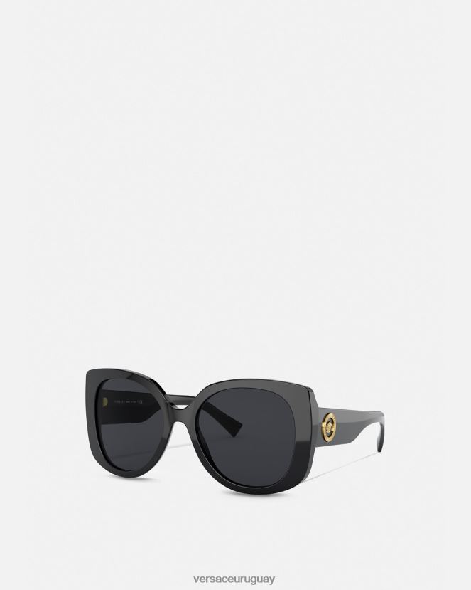 Versace gafas de sol cuadradas con icono de medusa mujer negro accesorios H88R0H672