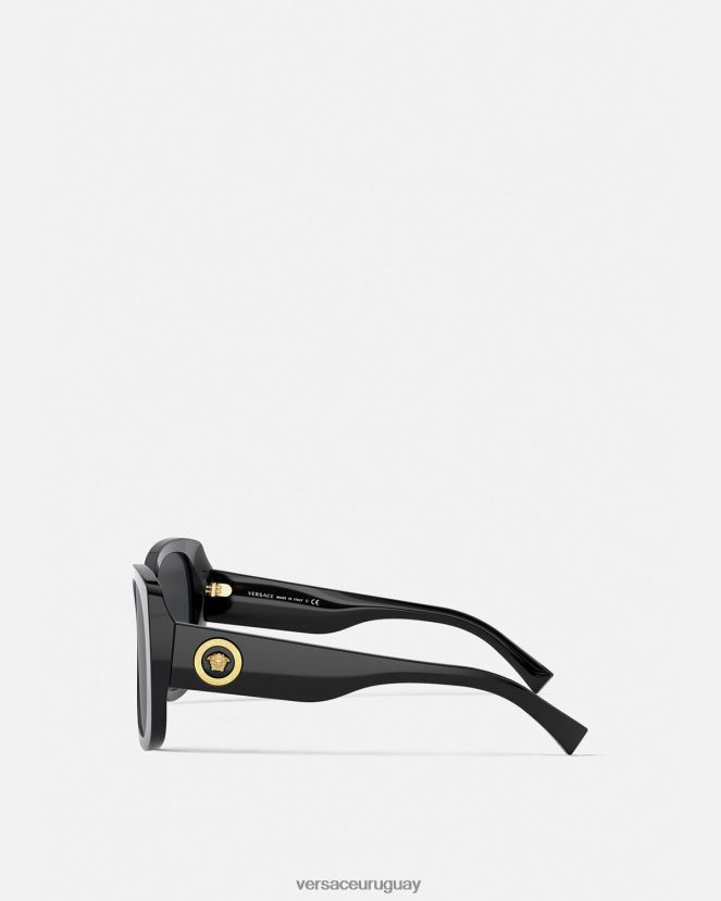 Versace gafas de sol cuadradas con icono de medusa mujer negro accesorios H88R0H672