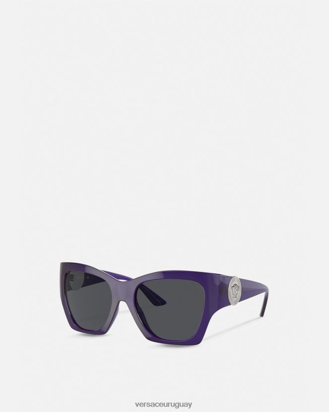 Versace gafas de sol cuadradas con medusa mujer púrpura accesorios H88R0H585