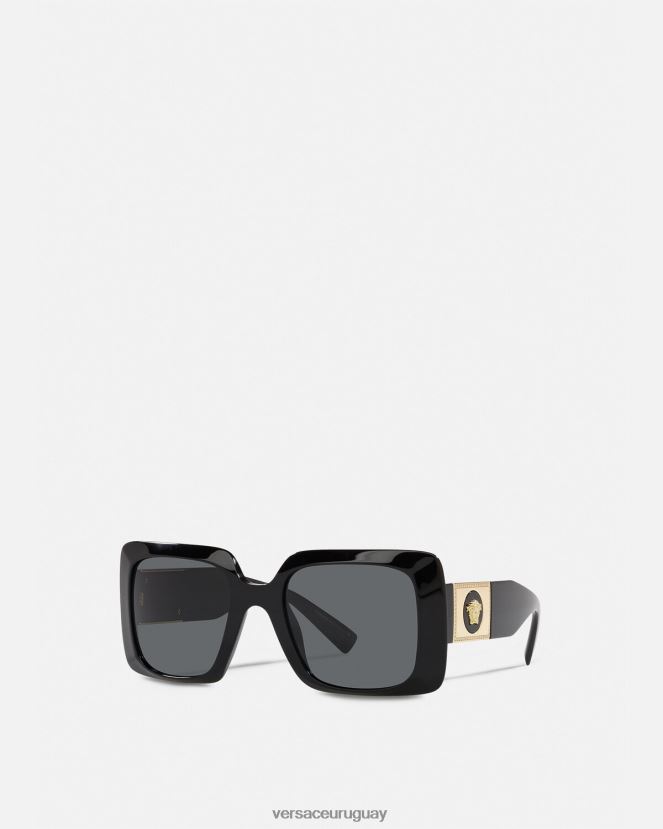 Versace gafas de sol cuadradas con tachuelas de Medusa mujer negro accesorios H88R0H673