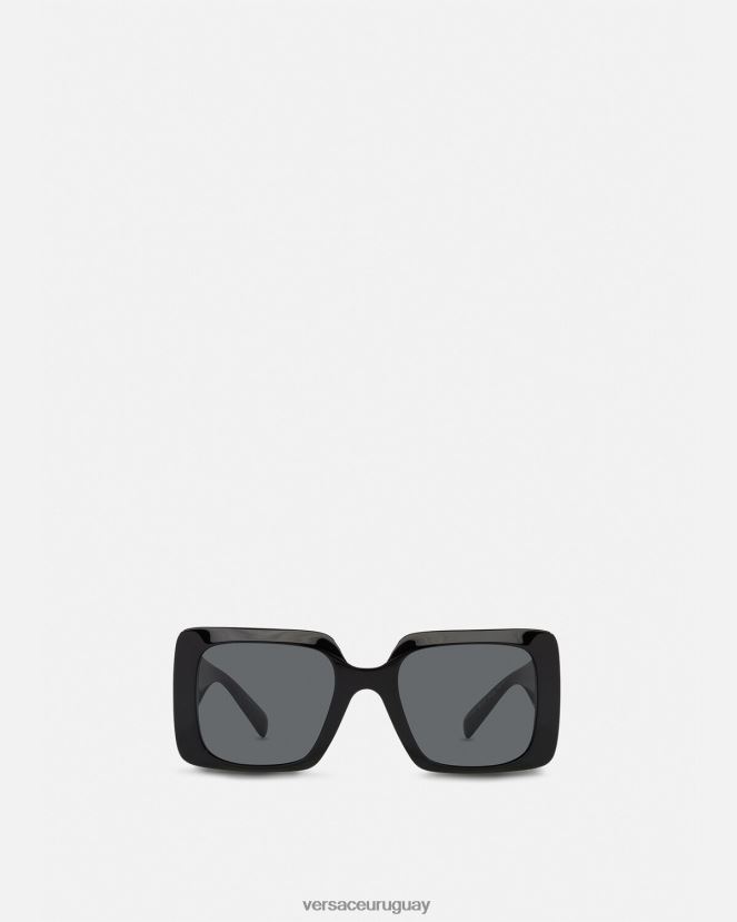 Versace gafas de sol cuadradas con tachuelas de Medusa mujer negro accesorios H88R0H673