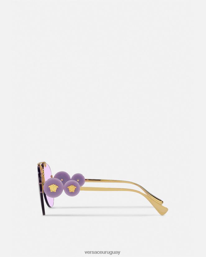Versace gafas de sol de aviador con doble medusa mujer púrpura accesorios H88R0H624