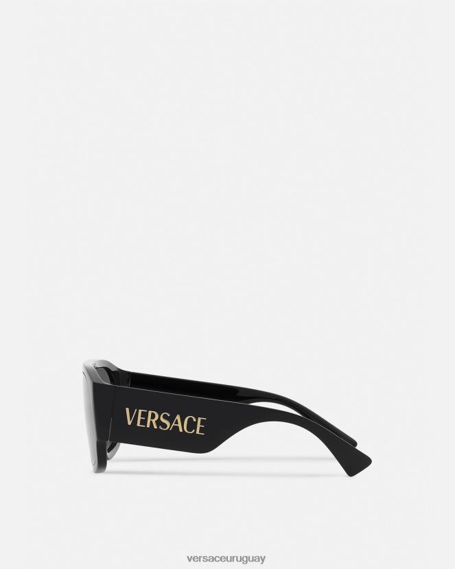 Versace gafas de sol de aviador con logo mujer negro accesorios H88R0H621