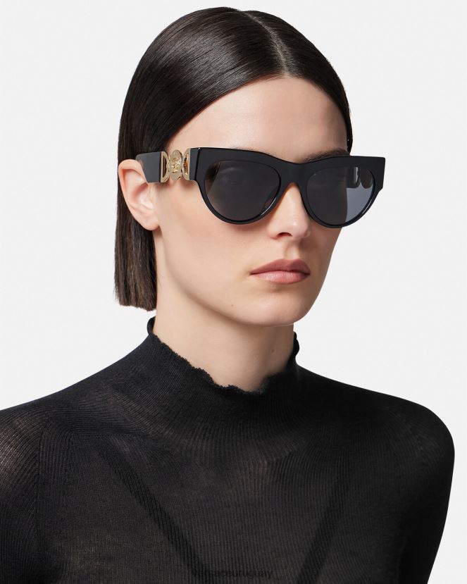 Versace gafas de sol de medusa alada mujer negro accesorios H88R0H603