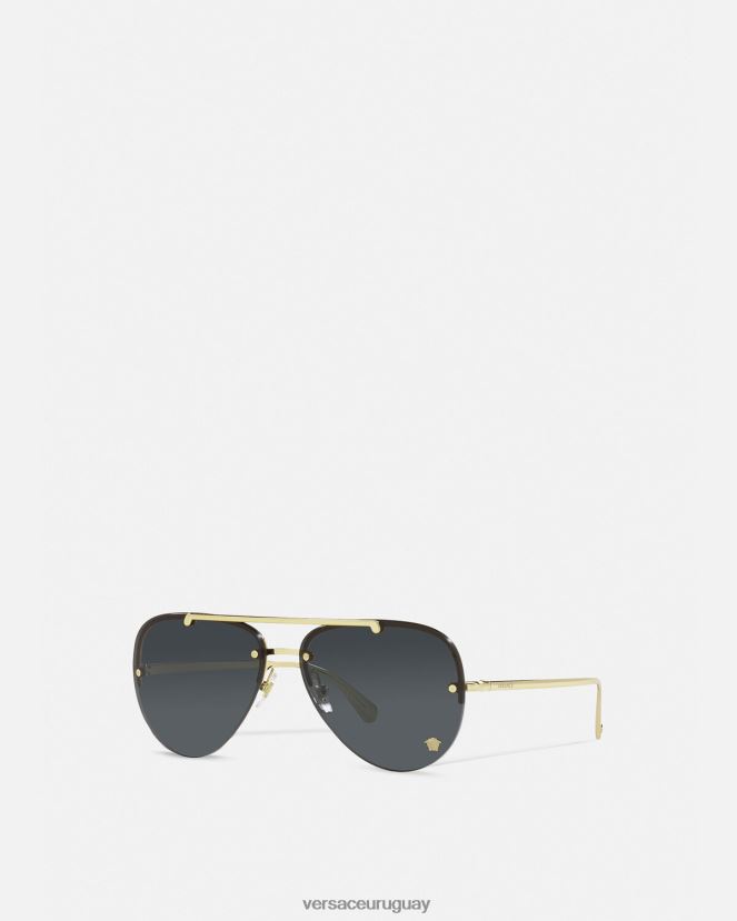 Versace gafas de sol estilo piloto con glamuroso medusa mujer oro negro accesorios H88R0H674