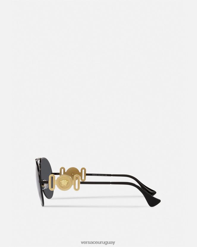 Versace gafas de sol estilo piloto medusa biggie mujer negro accesorios H88R0H641