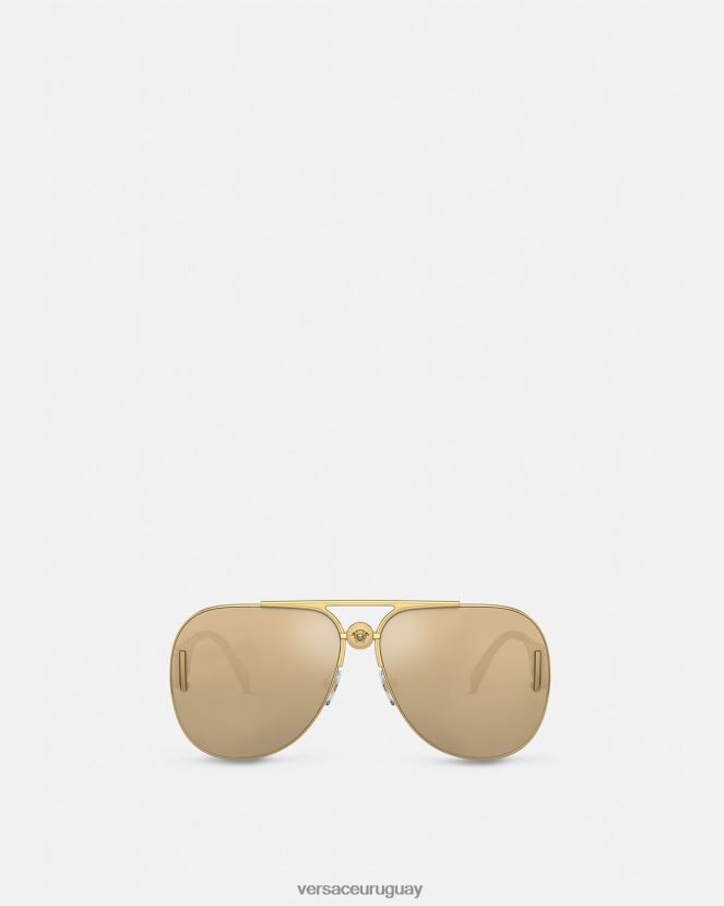 Versace gafas de sol estilo piloto medusa biggie mujer oro accesorios H88R0H595