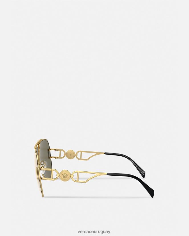Versace gafas de sol estilo piloto medusa biggie mujer oro accesorios H88R0H595