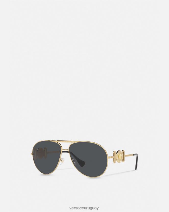 Versace gafas de sol estilo piloto medusa biggie mujer oro accesorios H88R0H695