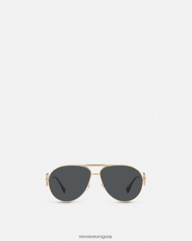 Versace gafas de sol estilo piloto medusa biggie mujer oro accesorios H88R0H695