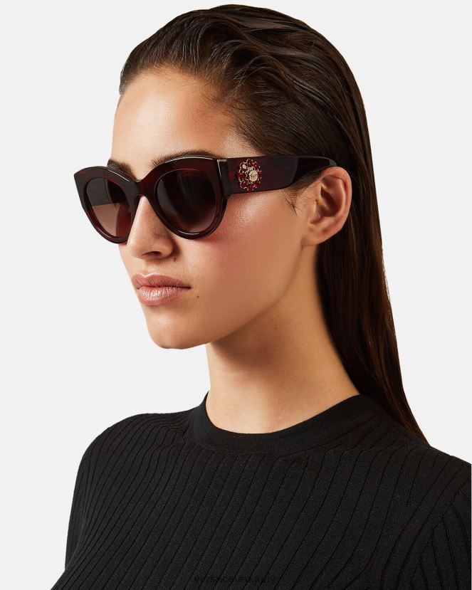 Versace gafas de sol joya tributo mujer borgoña accesorios H88R0H684