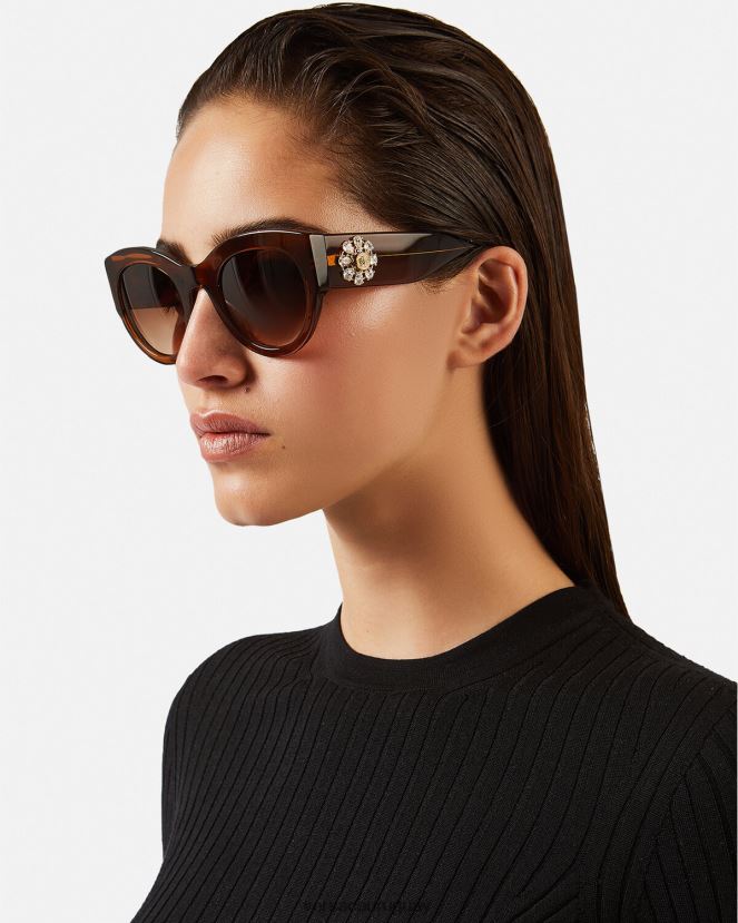 Versace gafas de sol joya tributo mujer marrón accesorios H88R0H683