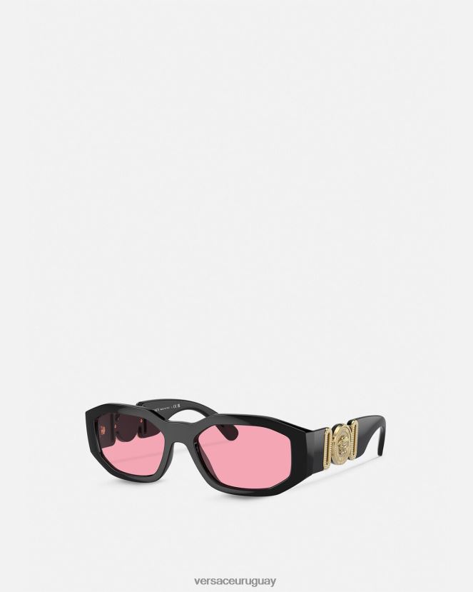 Versace gafas de sol medusa biggie mujer negro y rosa accesorios H88R0H590
