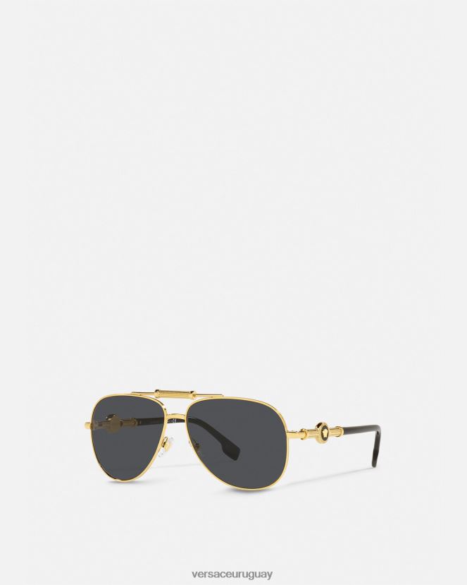Versace gafas de sol medusa polis mujer oro negro accesorios H88R0H659