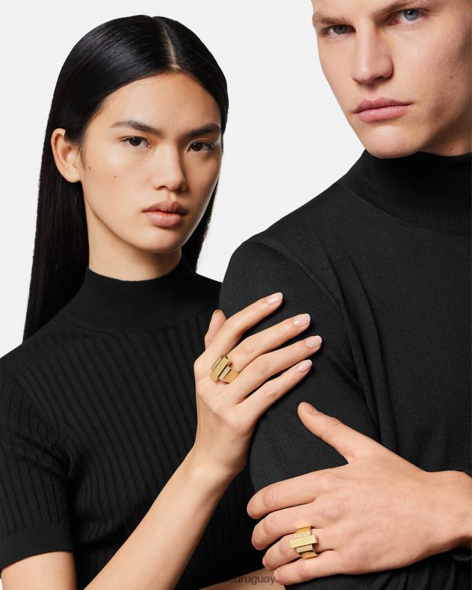 Versace anillo con logo de greca mujer oro accesorios H88R0H722