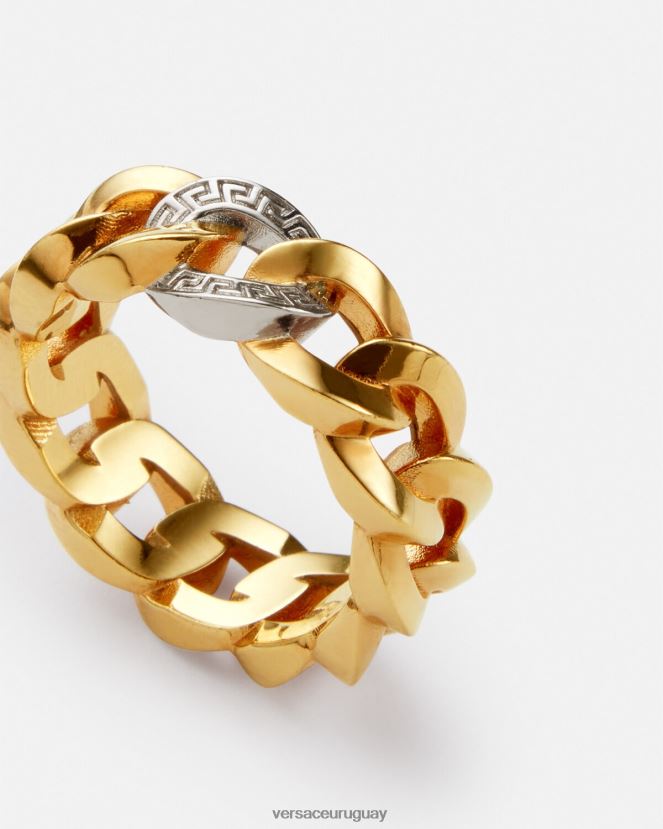 Versace anillo de cadena con medusa mujer oro accesorios H88R0H786