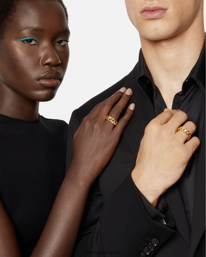 Versace anillo de cadena con medusa mujer oro accesorios H88R0H786