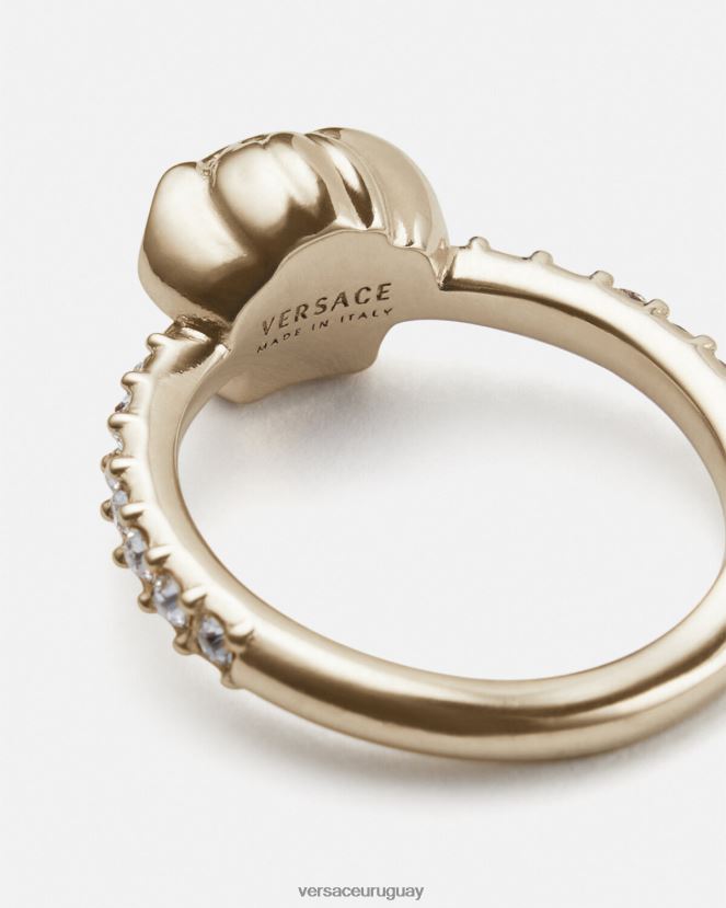 Versace anillo de cristal la medusa mujer oro accesorios H88R0H782