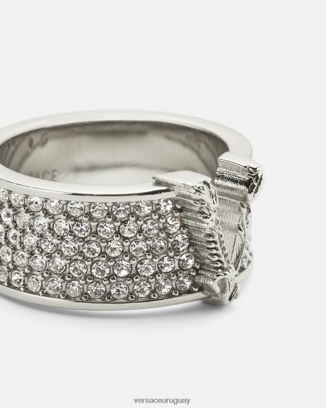 Versace anillo de cristal virtuoso mujer plata accesorios H88R0H857