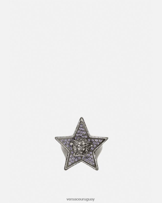 Versace anillo de galaxia de cristal mujer gris accesorios H88R0H825