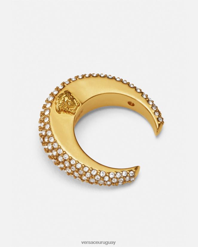 Versace anillo de luna de galaxia de cristal mujer oro accesorios H88R0H733