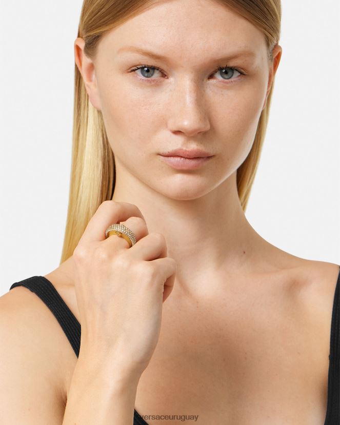 Versace anillo de luna de galaxia de cristal mujer oro accesorios H88R0H733