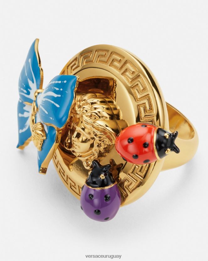 Versace anillo de medusa mariposa mujer oro accesorios H88R0H712