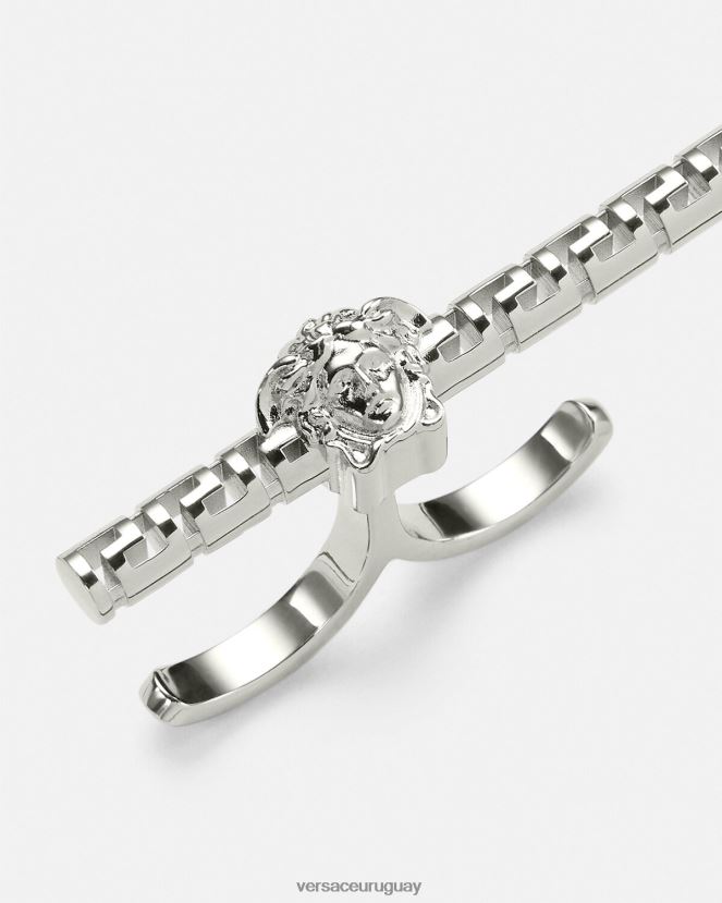 Versace anillo doble greca mujer plata accesorios H88R0H836