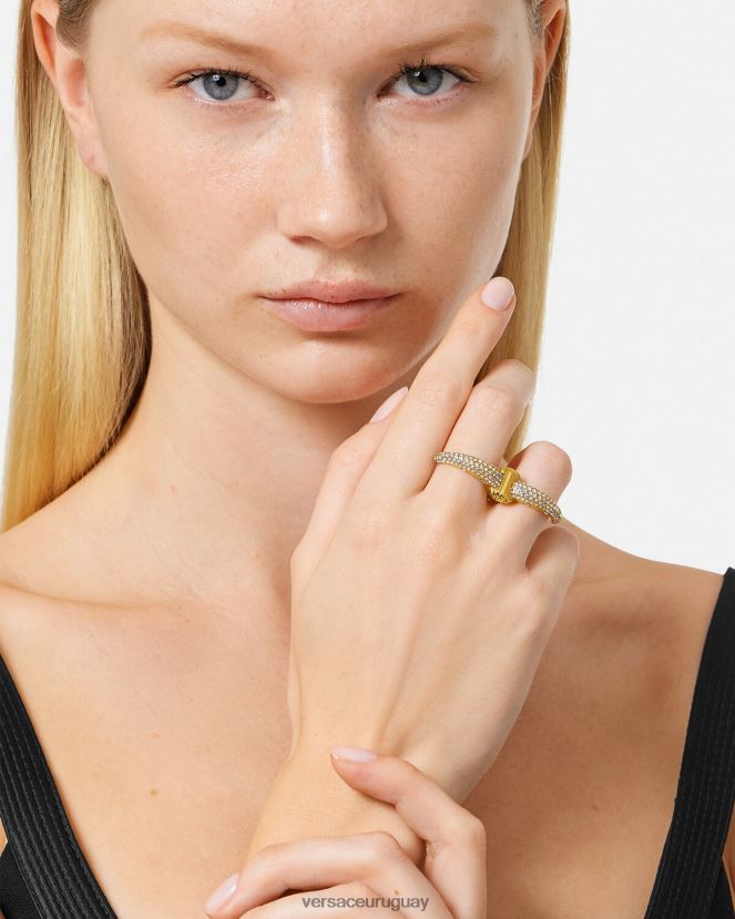 Versace anillos de puño de galaxia de cristal mujer oro accesorios H88R0H734