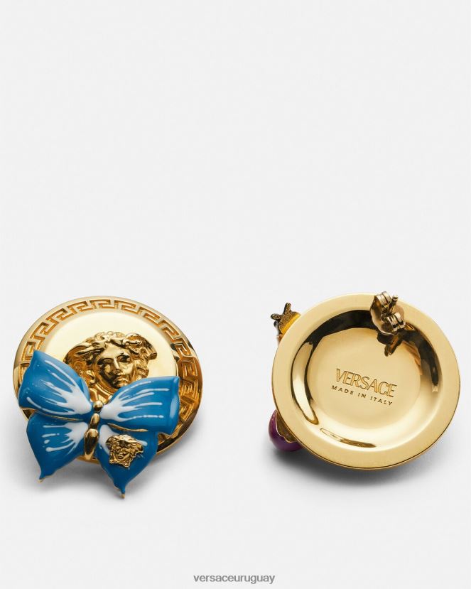 Versace aretes con mariposa y medusa mujer oro accesorios H88R0H717