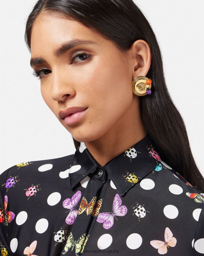 Versace aretes con mariposa y medusa mujer oro accesorios H88R0H717
