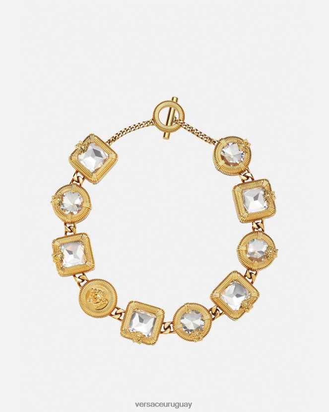 Versace collar con cristales de medusa biggie mujer oro accesorios H88R0H847