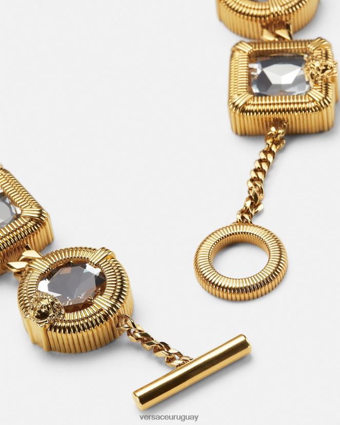 Versace collar con cristales de medusa biggie mujer oro accesorios H88R0H847