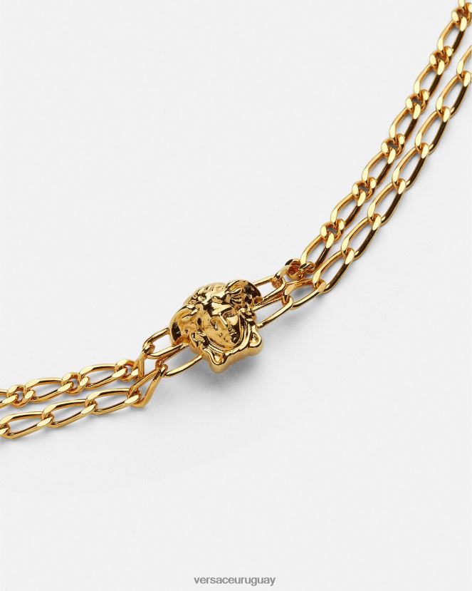 Versace collar con logo de medusa mujer oro accesorios H88R0H800
