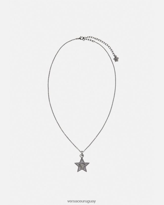 Versace collar de galaxia de cristal mujer gris accesorios H88R0H823