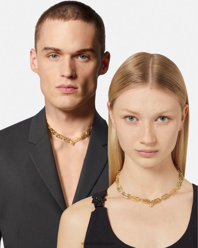 Versace collar de grecas mujer oro accesorios H88R0H745