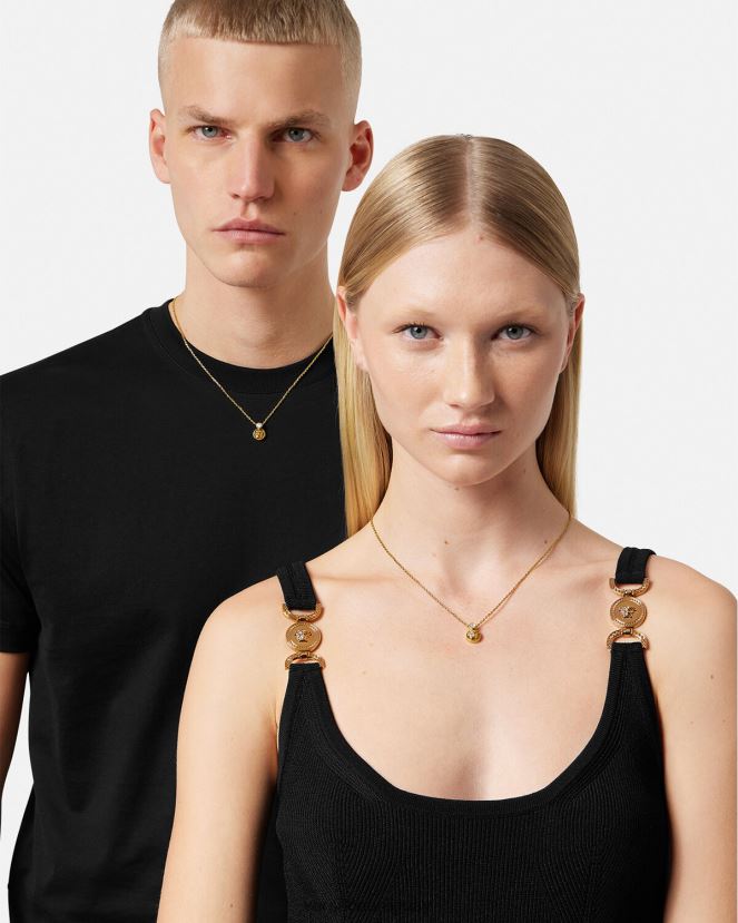Versace collar de medusa de cristal mujer oro accesorios H88R0H772