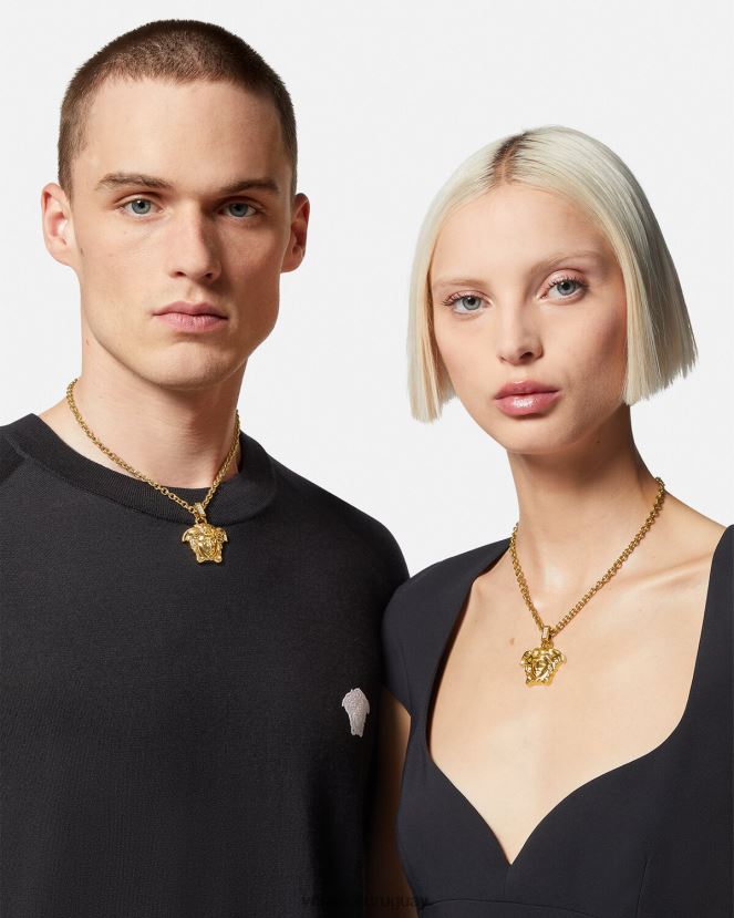 Versace collar de medusa de cristal mujer oro accesorios H88R0H773
