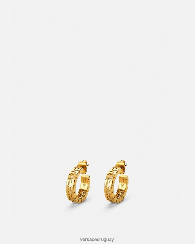 Versace pendientes de aro con greca mujer oro accesorios H88R0H762