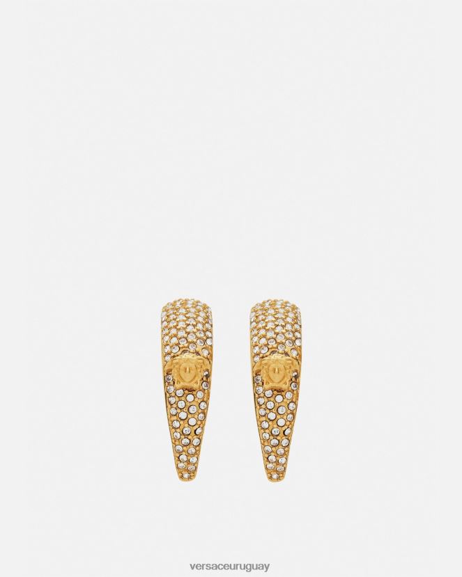 Versace pendientes de luna de galaxia de cristal mujer oro accesorios H88R0H731