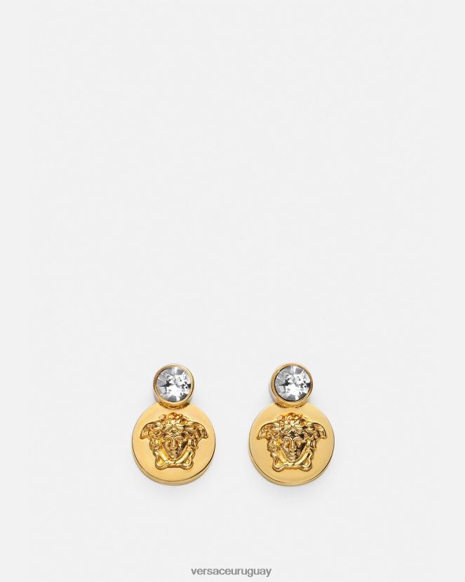 Versace pendientes de medusa de cristal mujer oro accesorios H88R0H778